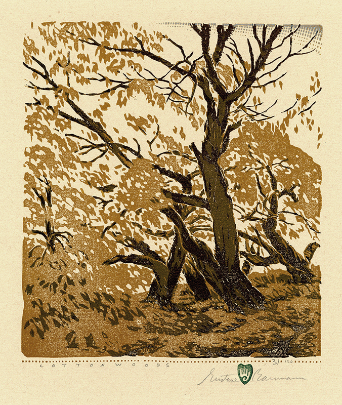 Cottonwoods by Gustave Baumann