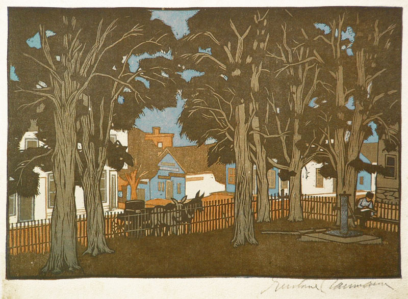 Courthouse Square by Gustave Baumann