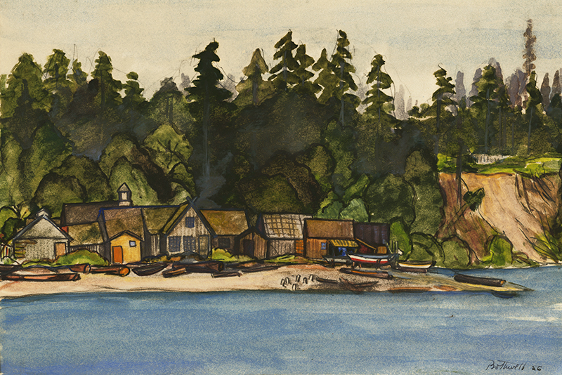 (Shore of Columbia River, St. Helens) by Dorr Bothwell