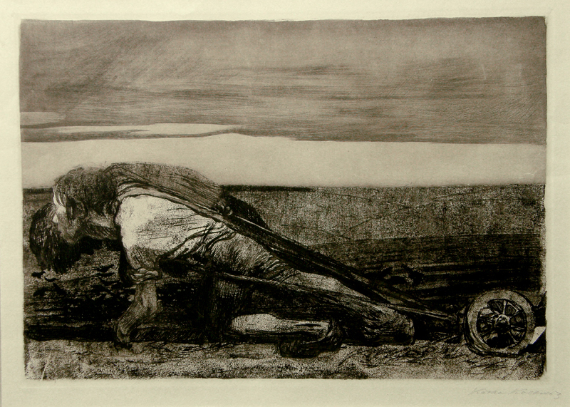 Die Pfluger (The Plowman) - Plate 1 from the Bauernkrieg series of 7, The Peasants War by Kathe Kollwitz