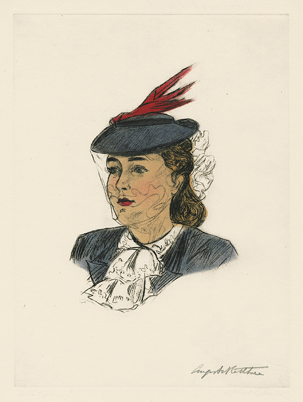 Portrait of Frances Lloyd (color) by Augusta Payne Rathbone