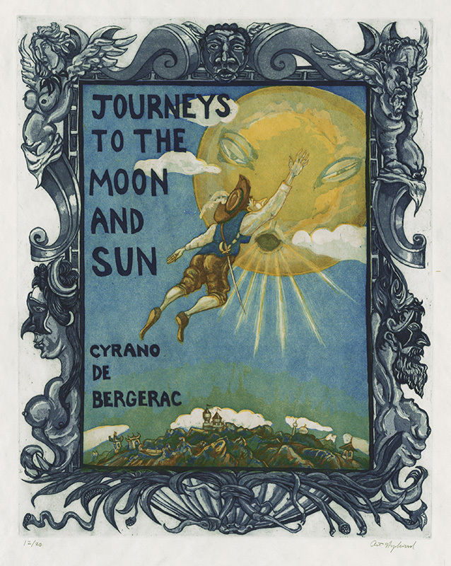 Journey to the Moon and Sun (handmade book in portfolio form) by Art Hazelwood