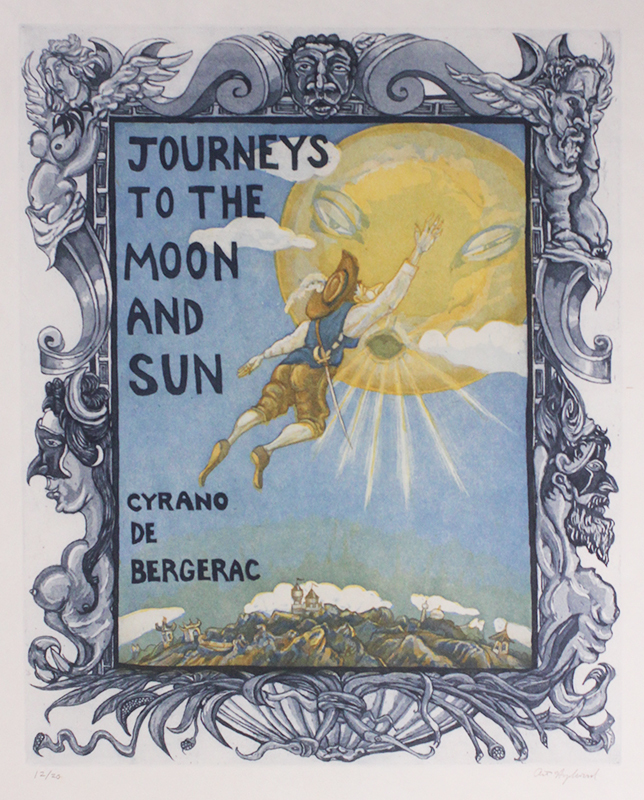 Journey to the Moon and Sun (handmade book in portfolio form) by Art Hazelwood