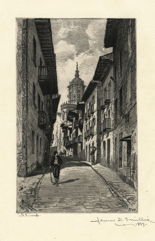 Street in Fontarabia - from In the Shadow of the Pyrenees by James David Smillie