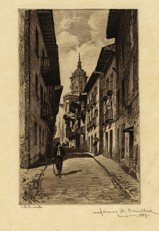 Street in Fontarabia - from In the Shadow of the Pyrenees by James David Smillie