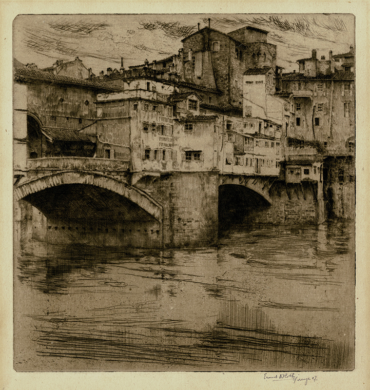 (Ponte Vecchio, Florence) by Ernest David Roth