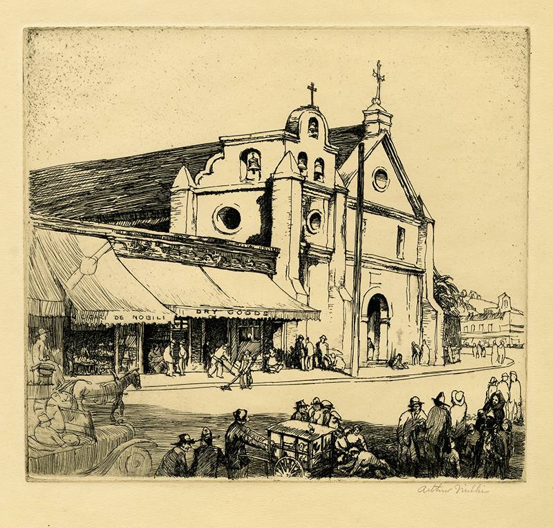 Our Lady Queen of Angels, El Pueblo de Los Angeles by Arthur Henry Thomas Millier