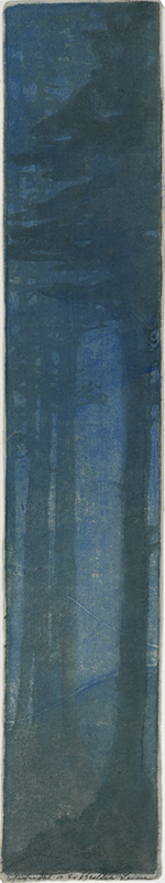 (Pines in twilight; also known as Redwoods) by Bertha Lum