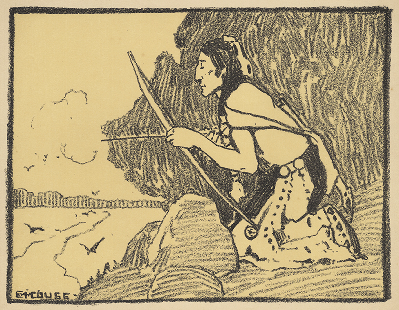 Indian Hunter - from Forty seven Fac-Simile Drawings by American Artists by Eanger Irving Couse