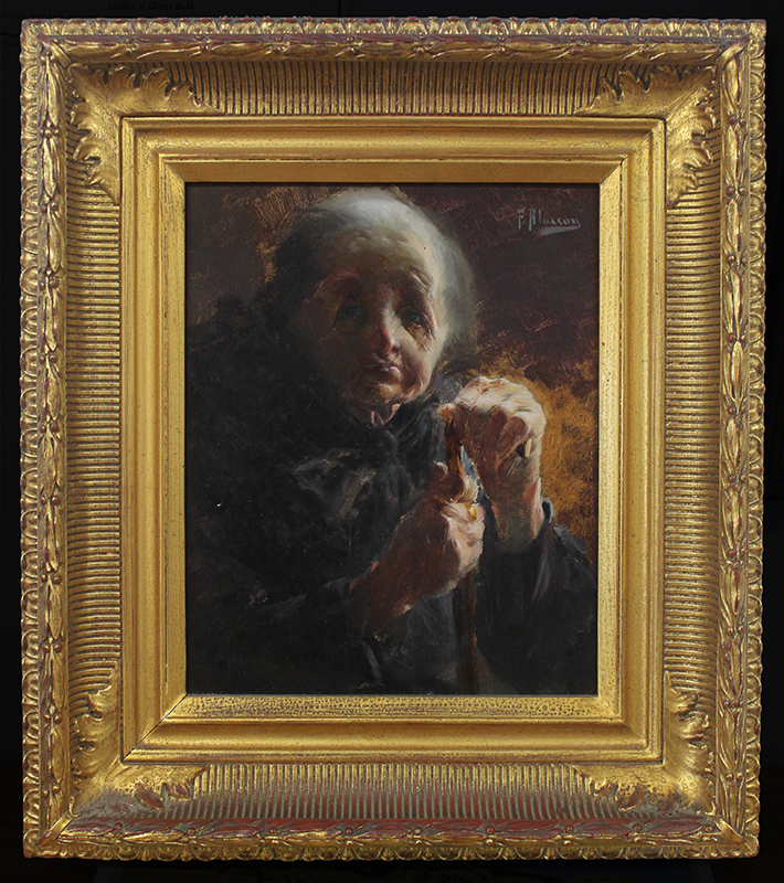 (Portrait of an old woman) by Felix Alarcon