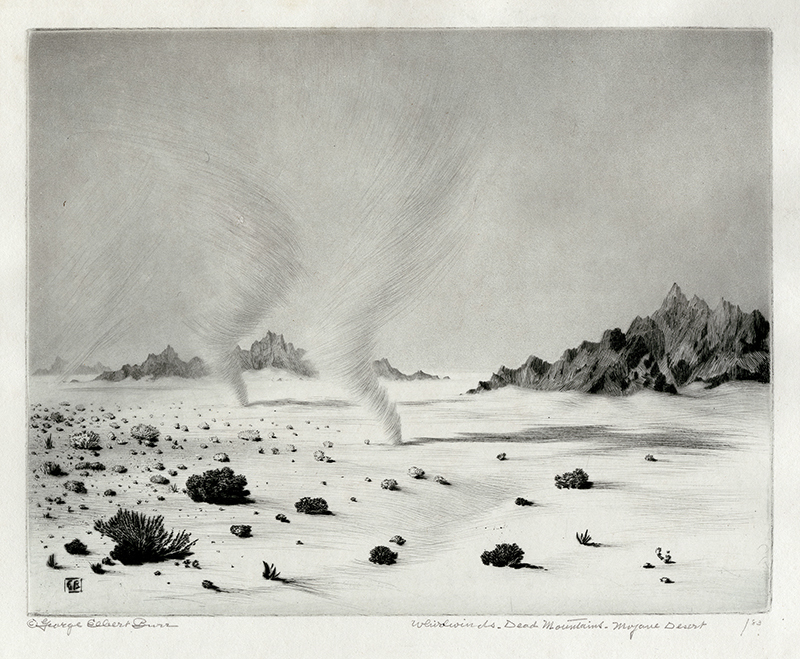 Whirlwinds, Dead Mountains, Mojave Desert, California (no. 2) by George Elbert Burr