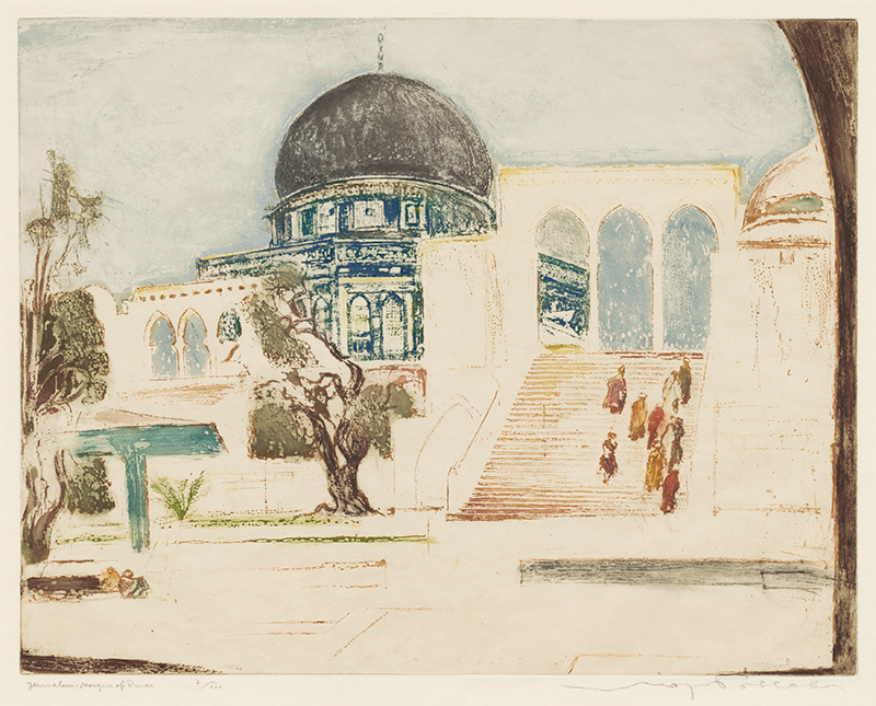 Jerusalem: Mosque of Omar (Dome of the Rock) by Max Pollak