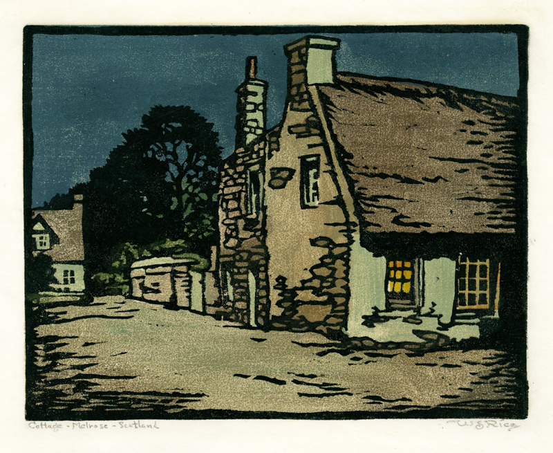 Cottage-Melrose-Scotland by William Seltzer Rice