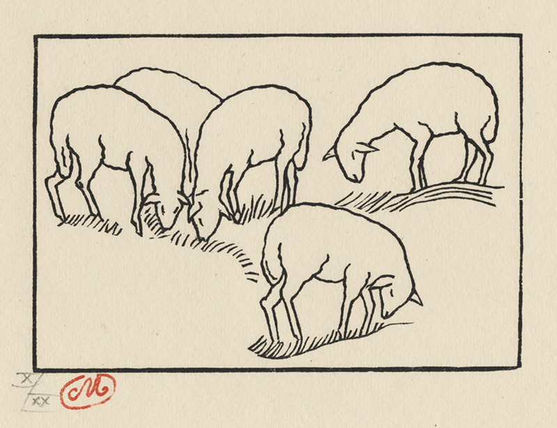 (Sheep Grazing) - from Le Georgique de Virgile by Aristide Maillol
