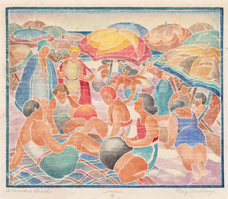 A Crowded Beach by Mary Mullineux