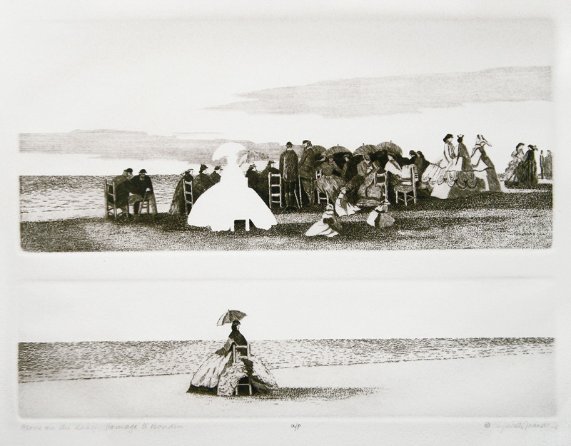 Alone on the Beach - Homage to Boudin by Elizabeth Quandt