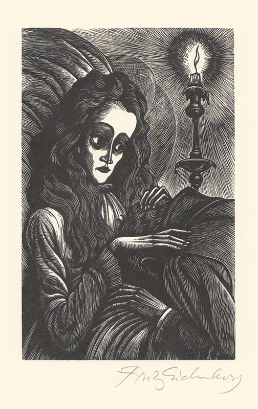 Ligelia, illustration for Tales of Edgar Allan Poe by Fritz Eichenberg