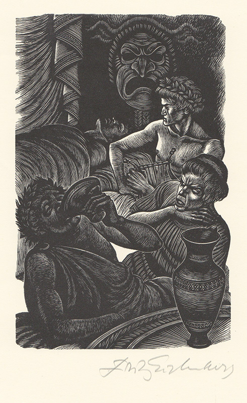 (The Romans) illustration for Tales of Edgar Allan Poe by Fritz Eichenberg