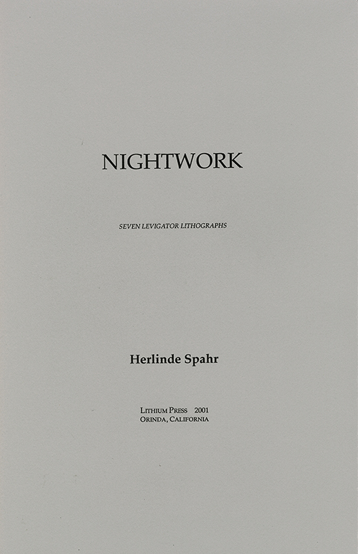 Nightwork by Herlinde Spahr