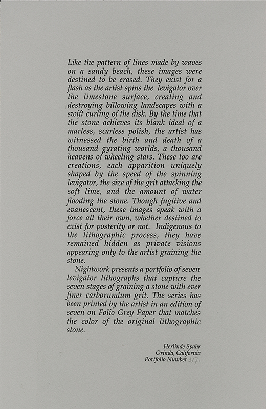 Nightwork by Herlinde Spahr