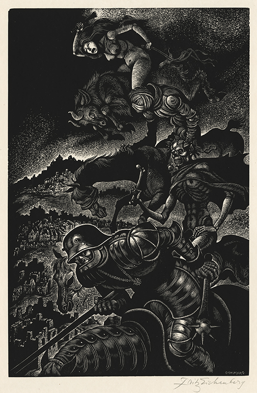 In Praise of Folly (Portfolio of 10 xylographs) by Fritz Eichenberg