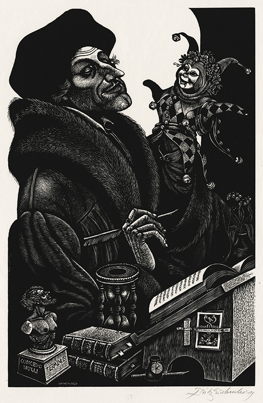 In Praise of Folly (Portfolio of 10 xylographs) by Fritz Eichenberg