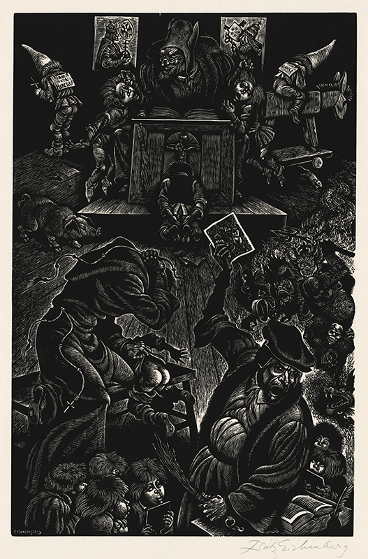 In Praise of Folly (Portfolio of 10 xylographs) by Fritz Eichenberg