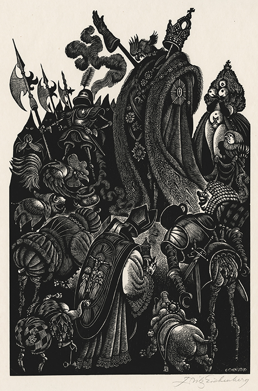 In Praise of Folly (Portfolio of 10 xylographs) by Fritz Eichenberg