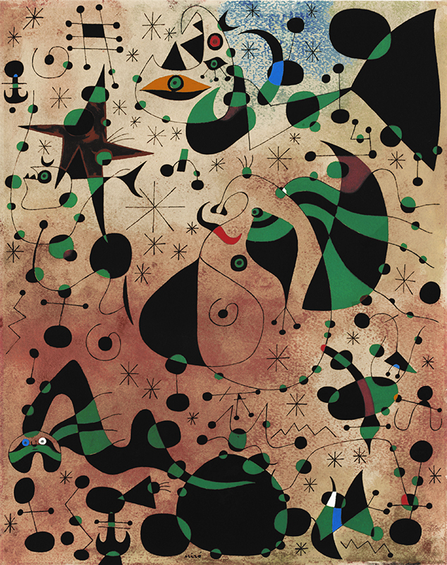 Le passage du loiseau divin - Pl. XXII from Constellations suite (after Miro) by Joan Miro