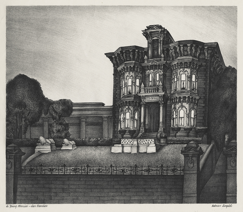 De Young Mansion-San Francisco by Marguerite Redman Dorgeloh