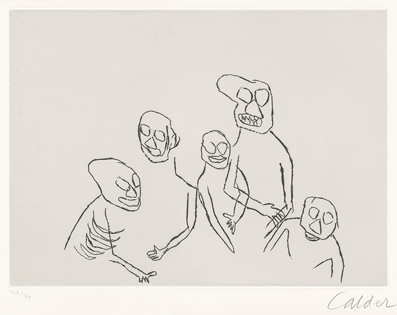 Untitled - Finale (from the portfolio Santa Claus - A Morality, nine etchings to accompany e.e. cummings play) by Alexander Calder