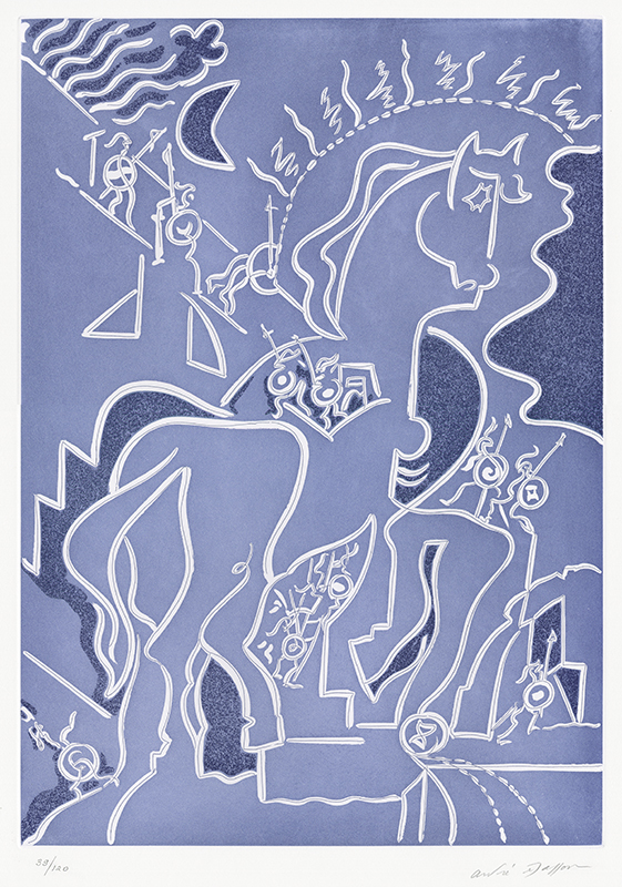 Cheval de Troie - Pl. VI from the LOdysse portfolio by Andre Masson