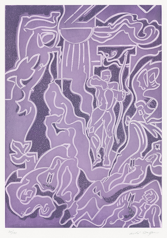 Massacre des Pretendants - Pl. X from the LOdyssee portfolio by Andre Masson