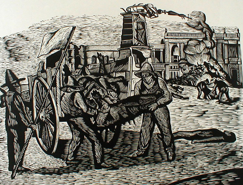 Untitled (Taking Away the Dead) by Francisco Mora