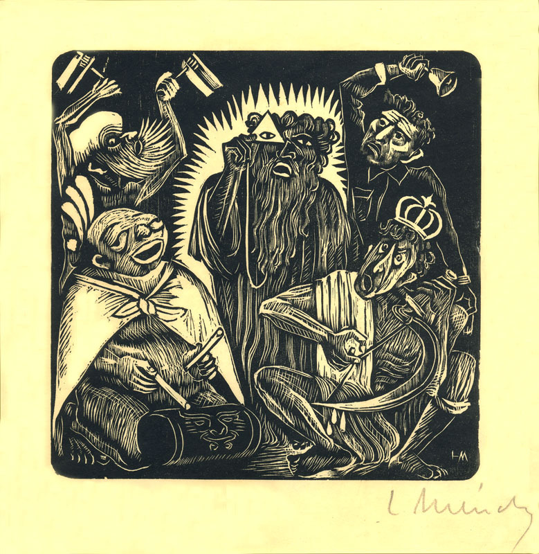 Dios Padre y los Cuatro Evangelistas by Leopoldo Mendez