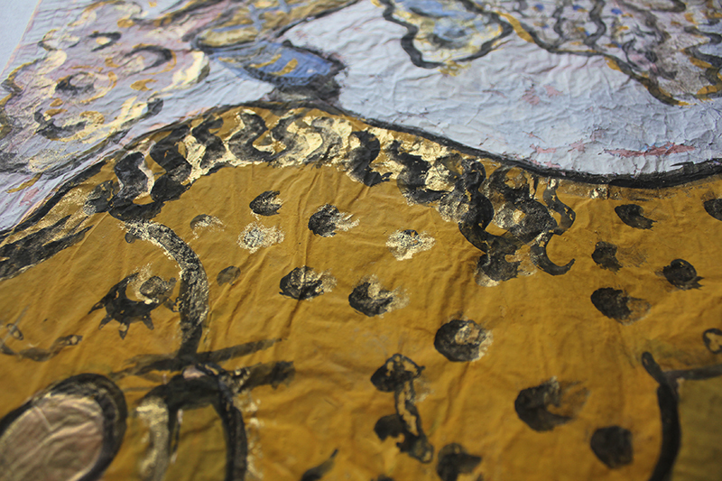 (Angel with bird standing atop a leopard) by Jesus Reyes Ferreira