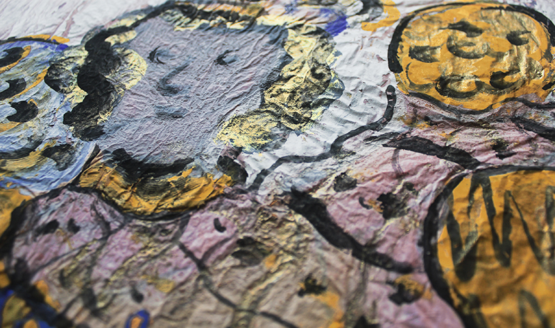 (Angel with bird standing atop a leopard) by Jesus Reyes Ferreira