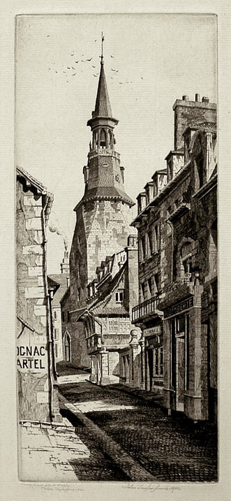 La Tour DHorloge, Dinan by John Taylor Arms