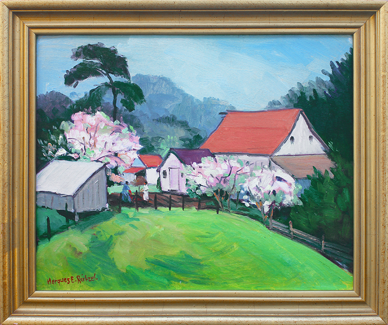 (landscape with farm) by Marques E. Reitzel