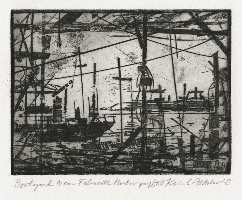 Boatyard Near Falmouth Harbor by Kevin Fletcher