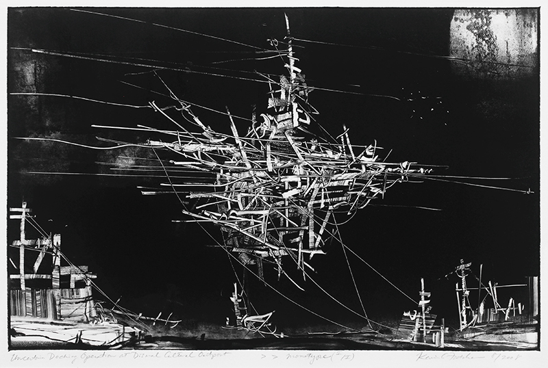 Uncertain Docking Operation at Dismal Cultural Outpost by Kevin Fletcher