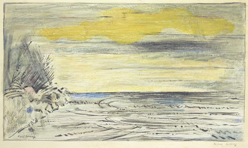 Sea and Rocky Coast by Karl Schrag