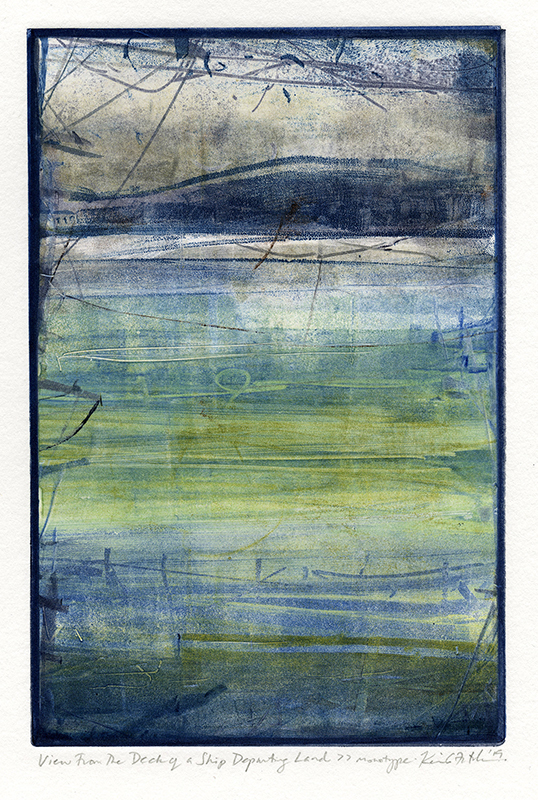 View from the Deck of a Ship Departing Land by Kevin Fletcher