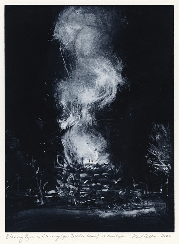 Blazing Pyre in Clearing (for Dickie Lowe) by Kevin Fletcher