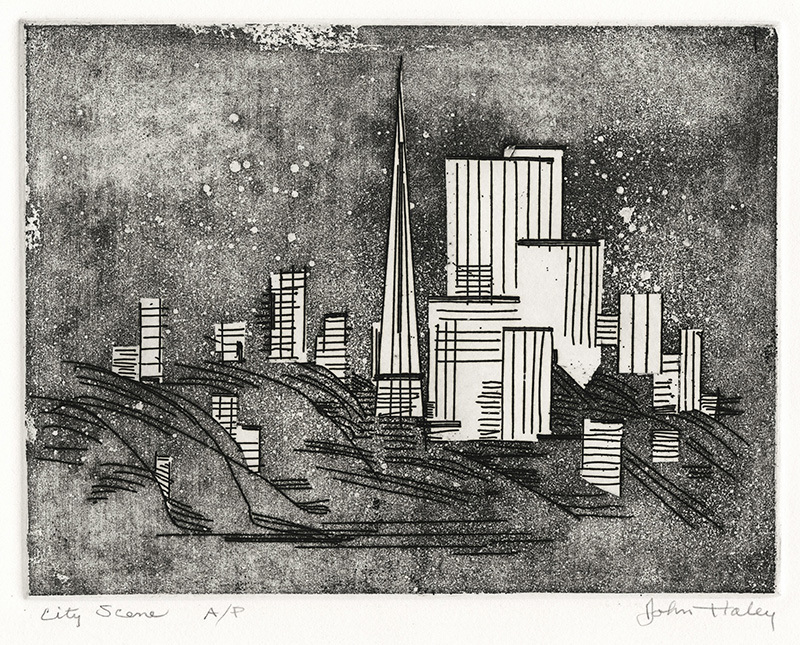 City Scene by John Charles Haley