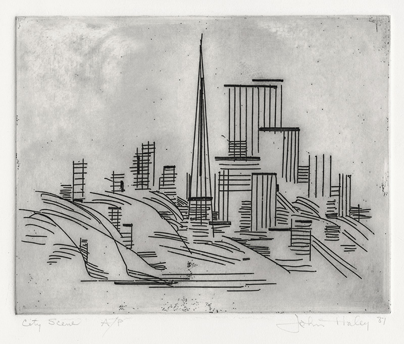 City Scene by John Charles Haley