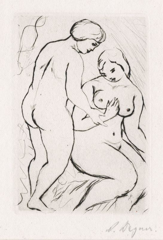 Badende (Bathing Women) from Arno Holz zum sechzigsten Geburstage gewidmet von deutschen Kunstlern by Arthur Degner