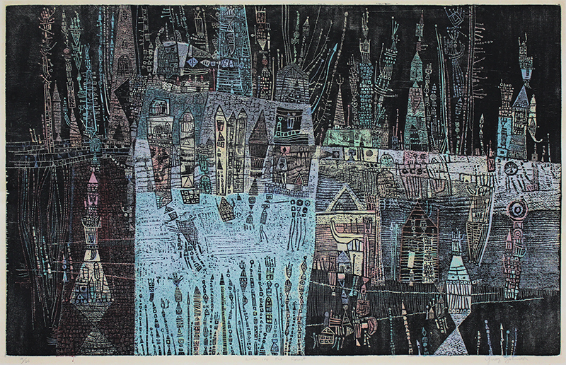 Lion in the Forest by Ynez Johnston