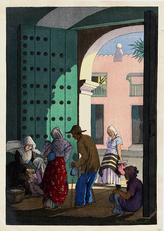 Santa Isabella Tower, Manila (aka: Santa Isabella Convent, Manila, Friday Morning; Almsgiving) by Elizabeth Keith