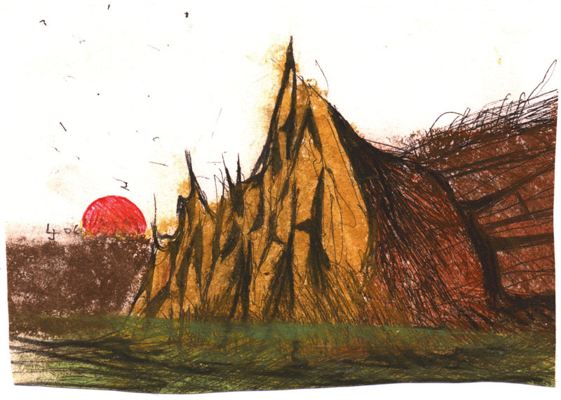 Untitled (mountain and sunset) by Lowell Gooch Jenkins